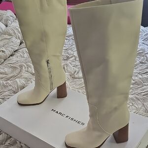 Marc Fisher Women's Ivory Heeled Boots